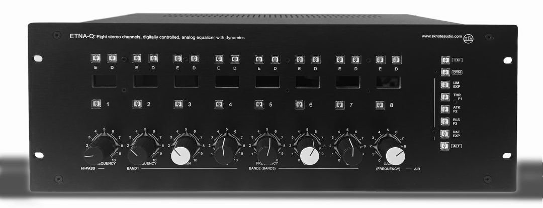 Etna-Q – Eight stereo channels analog EQ with total recall and full dynamics.